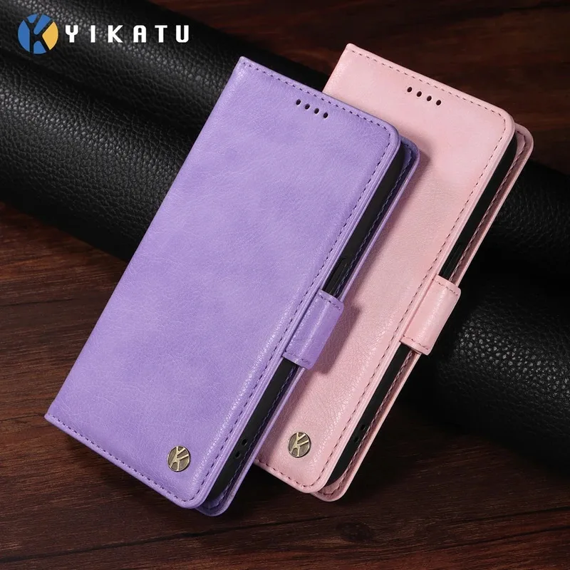 Luxury Magnetic Leather Wallet Phone Case with Card Slot