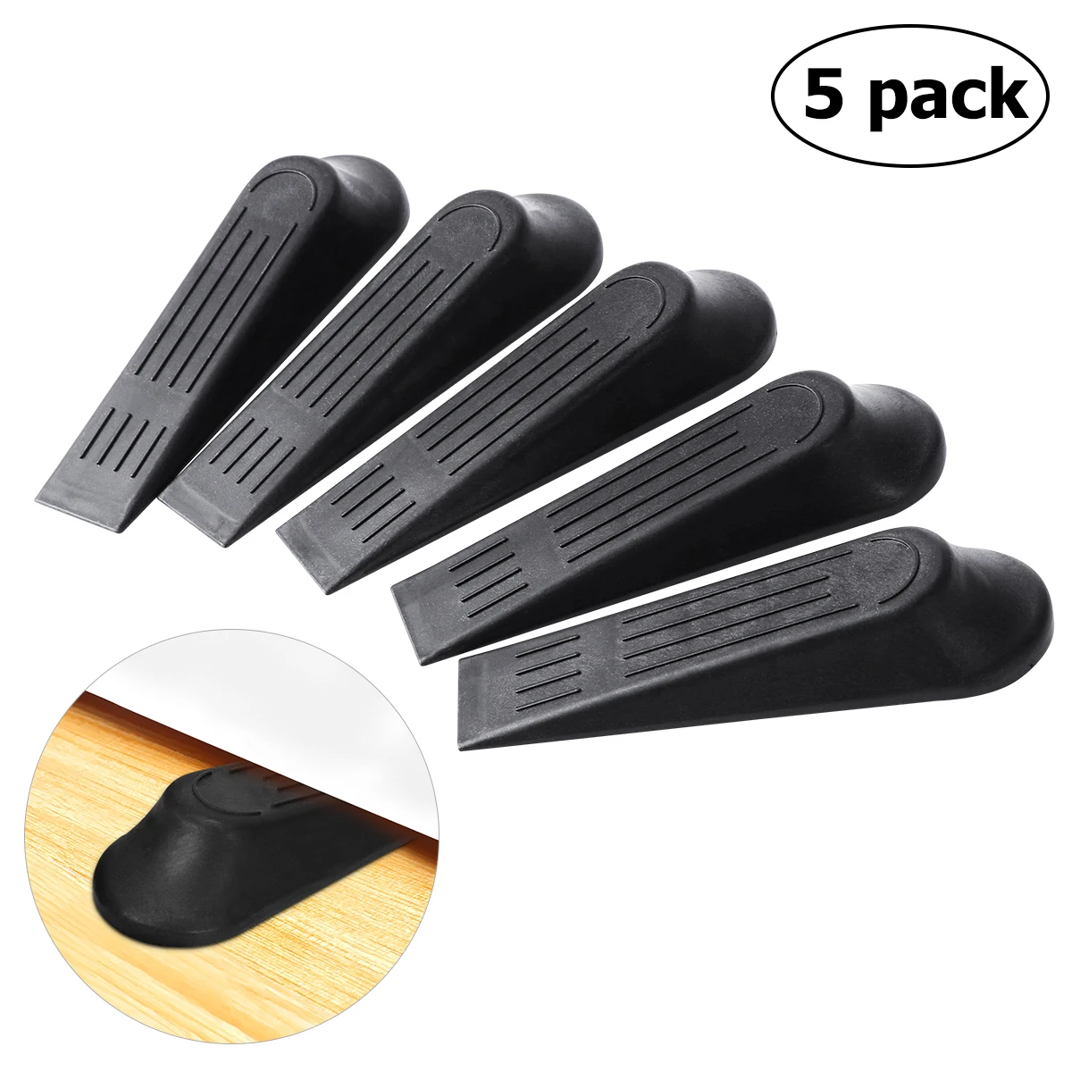 

WINOMO 5pcs Door Stop Stoppers Door Holder Heavy Duty Door Stopper Door Block Wedge Keeps Doors Open Sliding Jam Block Holder