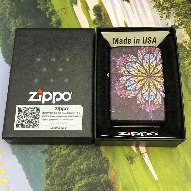 Zippo Lighter Floral Art Collezione Antivento Opaca In Scatola