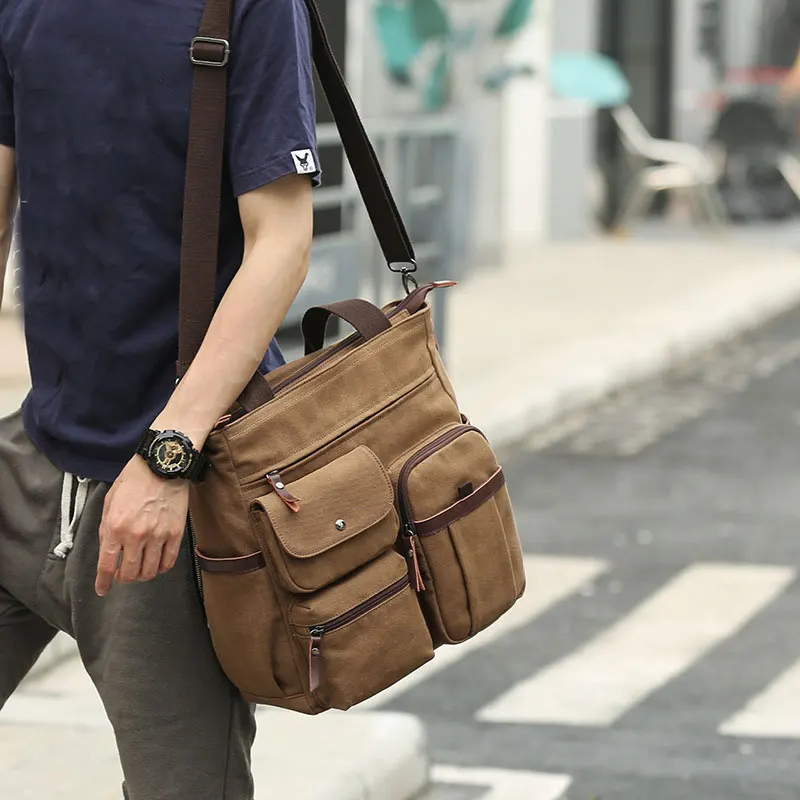 Canvas Travel Vintage shoulder Handbags Briefcase 2