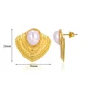 Boucles d'oreilles circulaires pour femmes, Vintage, Punk, Baroque, perles, Clip d'oreille en acier inoxydable, bijoux pour femmes, Imitation de perles, cadeau Mujer