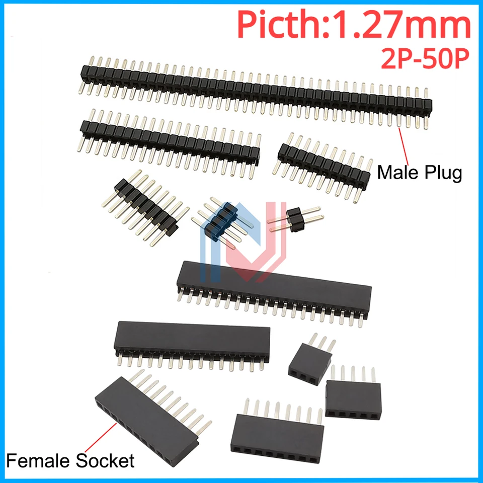 10PCS Male&Female 40pin 2.54mm Header Socket Single Row Strip PCB Connector Cool