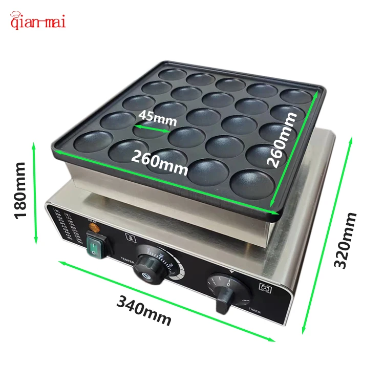 Commercial Electric 25 Holes Round Cake Baking Muffin Machine Mini Pancake Maker Waffle Maker Machine
