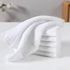 4Pcs 25x25cm White Soft Cotton Small Square Home Hotel Bathroom Multifunctional Cleaning Hand Towel 2