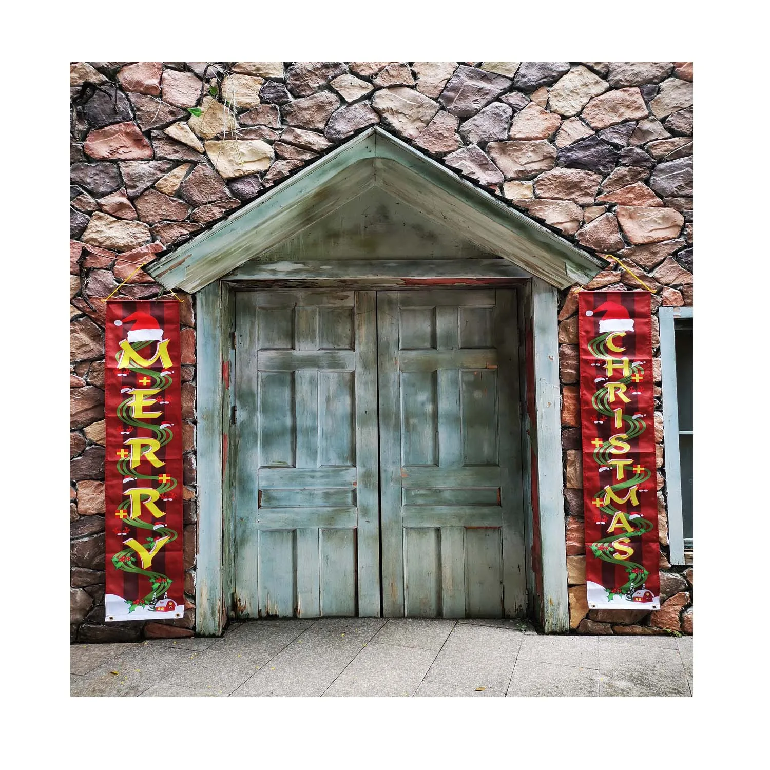 

Thanksgiving gatekeeper banner Christmas door curtain Hallowe'en hall decoration flag 300D Oxford cloth Size 180x30cm