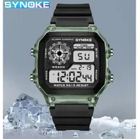 Montres numériques hommes sport lumineux multifonction étanche femmes montre-bracelet en plein air et en cours d'exécution étudiant sept lumières Synoke 2