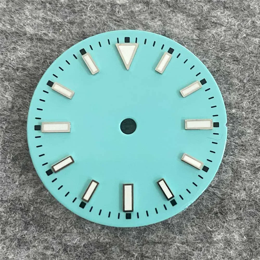 29mm Watch Dial for ETA 2836 for Miyota 8215 No Calendar Green Luminous Dials Watch Face NH35 Movement
