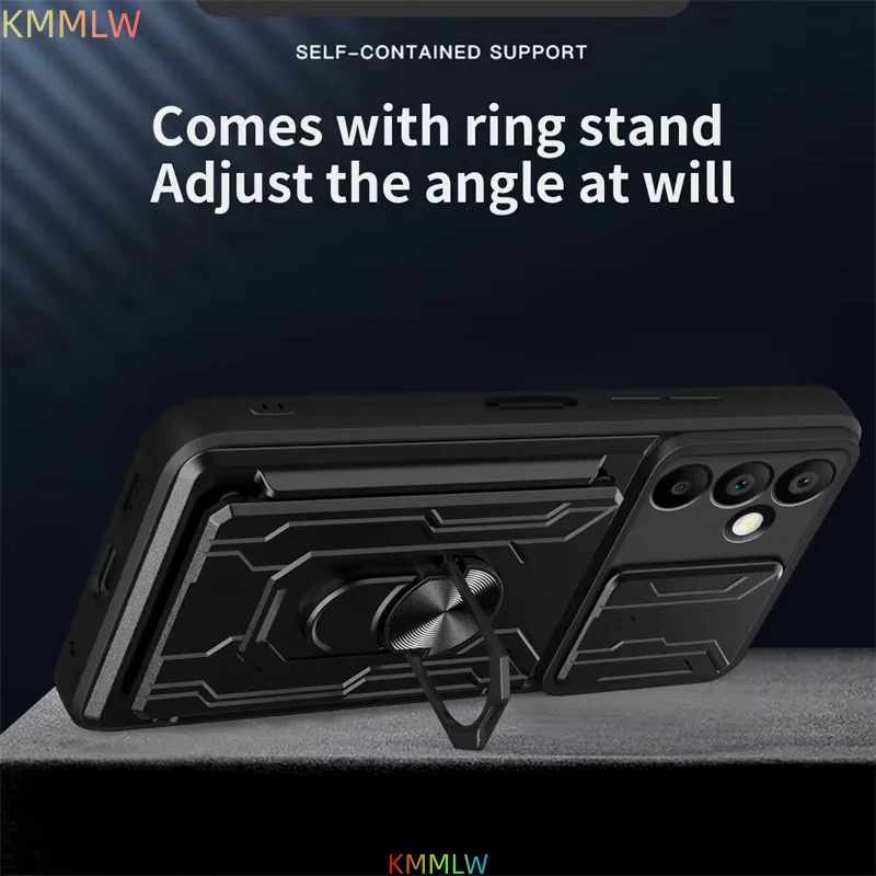 Heavy Duty Armor Case with Card Holder Slot Cover