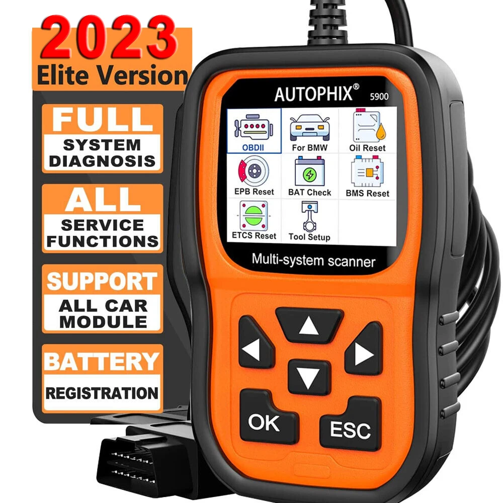 Autophix 5900 Obd2 Scanner Oil Epb Etc Bms Reset Read Code Batter Test
