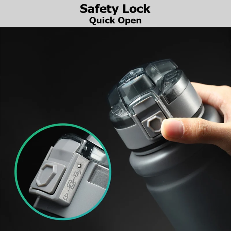 Outdoor water bottle large creative frosted water bottle with rope BPA free sports drink Tritan leakproof drinkware