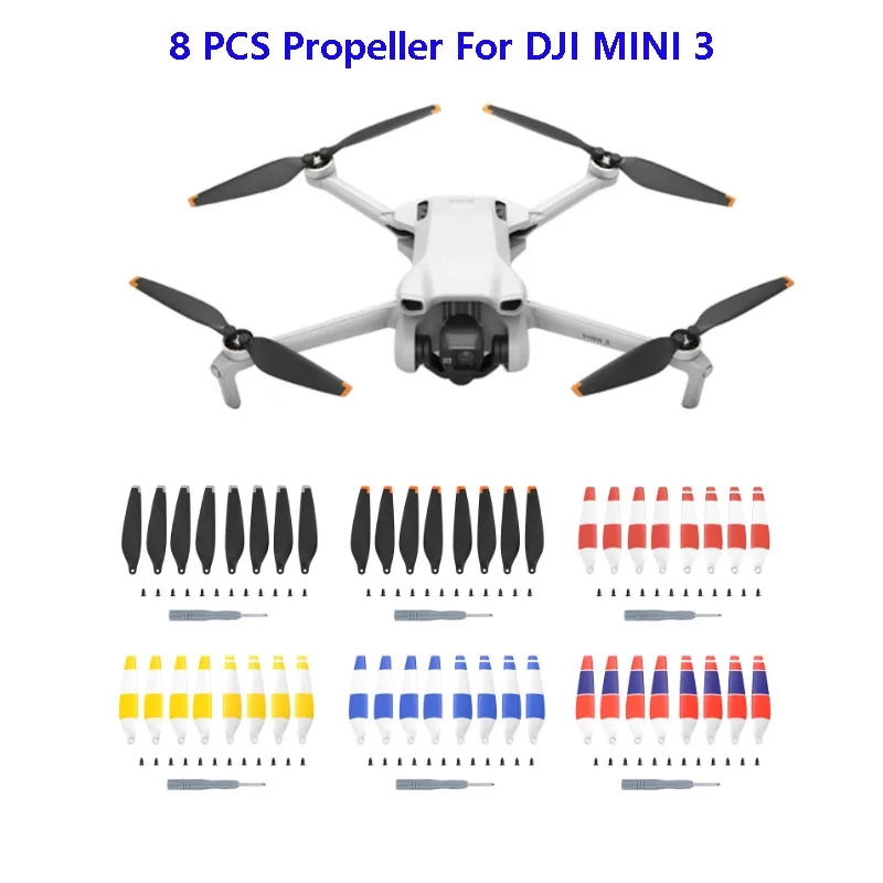8Pcs 6030F Propeller Replacement For DJI Mini 3 Low Noise Quick Release