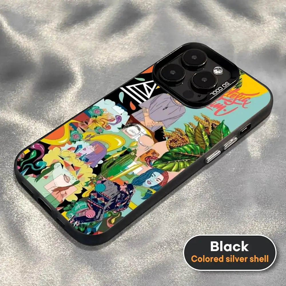 Stylish Silver Shell Phone Case Featuring Singer D-Dellafuente Design