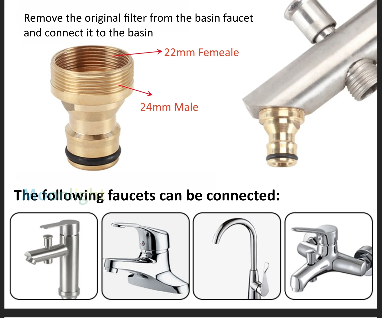 Description Picture 5 of item1/4'' 3/8" 5/8" 3/4'' 1'' Brass Hose Quick Connecter 16mm Copper Tap Coupling Adapter Garden Tubing Repair Watering Gun Fittings