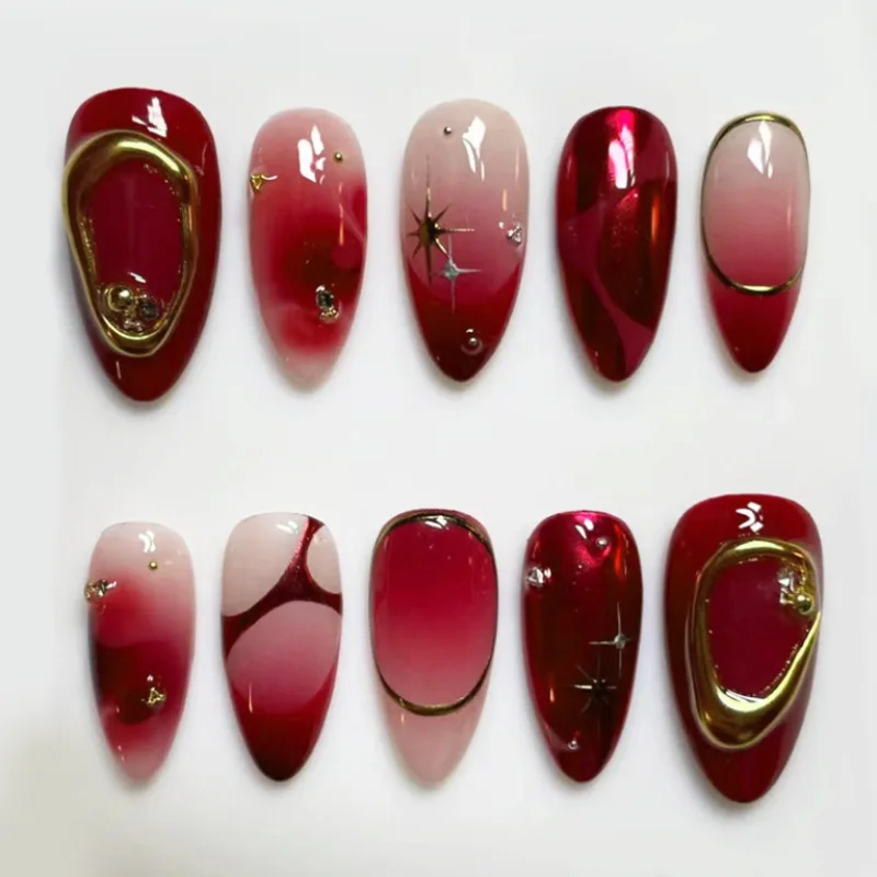 Cherry Design False Nails