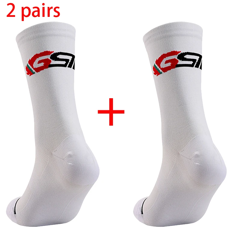 Cycling and Compression Grip Socks - Unisex Sport Socks (2 Pairs)