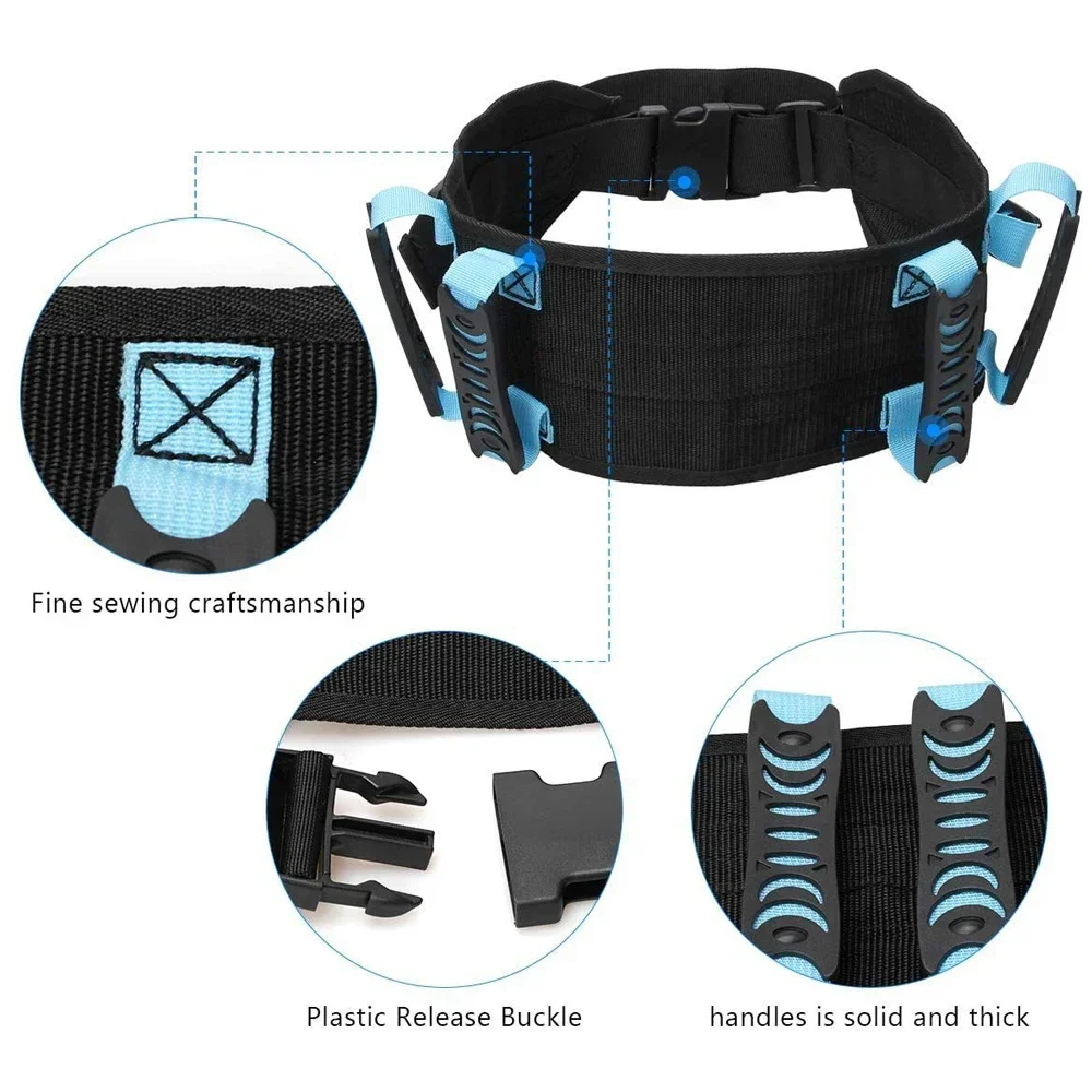 Adjustable Gait Belt with Handles-Senior Transfer Lifting Belt for Elderly, Nursing-Safety Patient Assist Physical Therapy