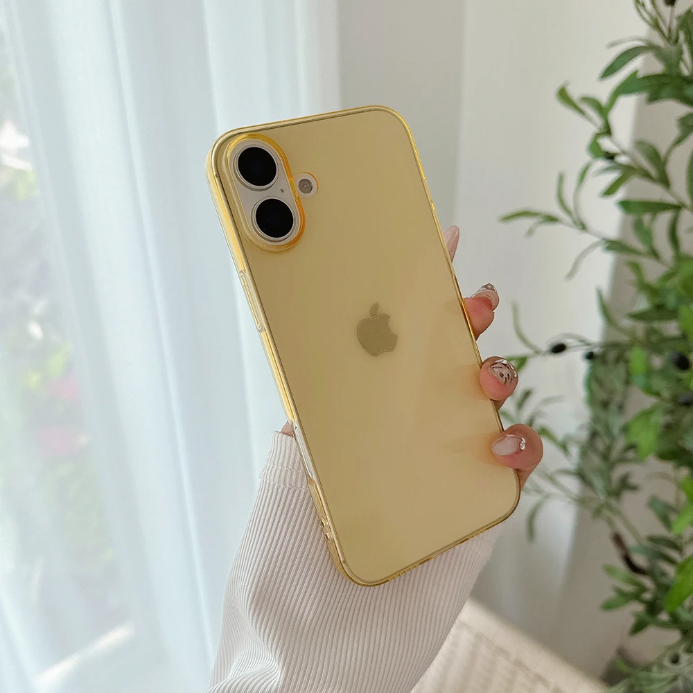 Luxury Transparent Colorful Soft TPU Case - Ultra Thin Candy Color Clear Shell