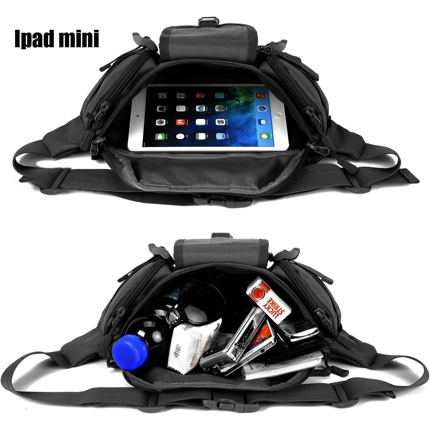 Tactical Waist Pack, Military Fanny Pack for Men - Perfect for Cycling, Camping, Hiking, Hunting & Fishing - Durable 6