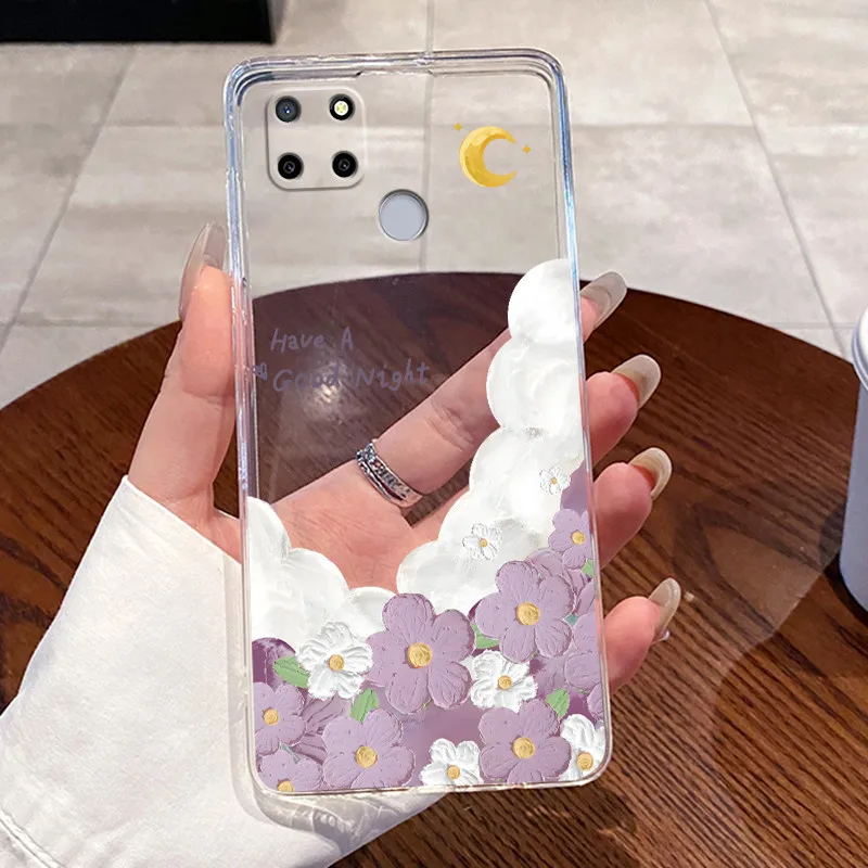 Aesthetic Cute Cat Astronaut Transparent Silicone Phone Case Cover