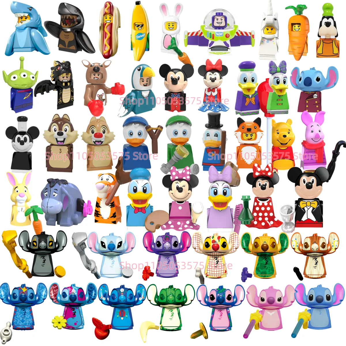 Minifigures Disney & Personnages Blocs - Collection Variée
