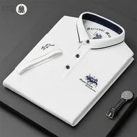 POLO à manches courtes pour hommes, brodé, décontracté, à la mode, haut confortable d'été 5