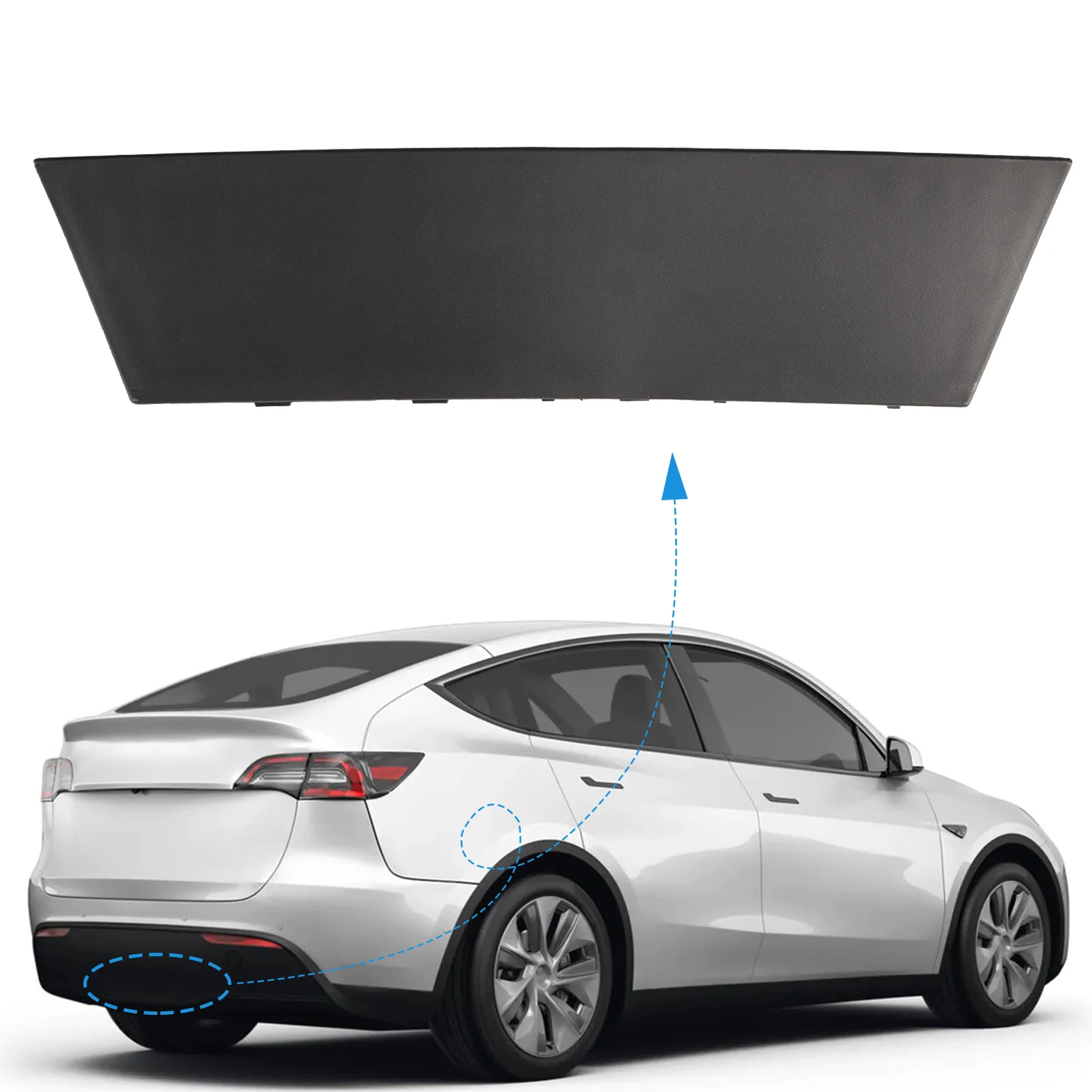 Rear Bumper Lower Tow Hitch Cover Cap For Tesla Model Y
