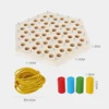 New Wooden Children Battle Chain Chess Rubber Band Game Splendor Duel Board Game Fun Family Game Educational Interactive Game 6