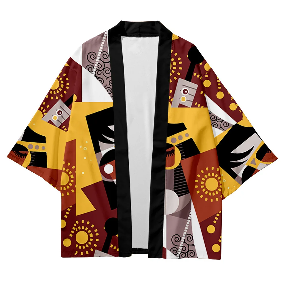 

Plus Size XXS-6XL Cartoon Anime Loose Japanese Streetwear Cardigan Women Men Harajuku Haori Kimono Cosplay Top Yukata Clothes