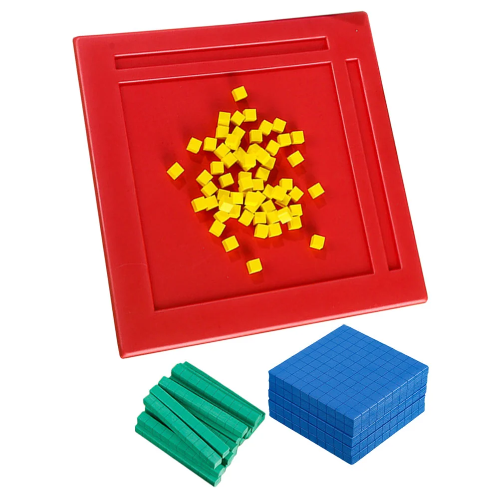 

Wooden Block Creativity Plastic Math Cube Cubes Box Children's Toys Pupil Count Eva for Kids Educational Supplies