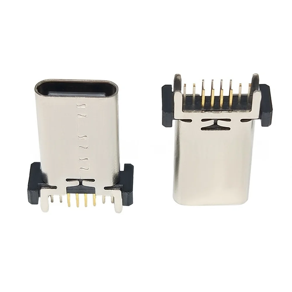 50Pcs Type-C 16P 암 소켓 수직 인라인 플러그/SMD USB 충전 인터페이스 8.8/9.3/10.0/10.5//12.4/13.1/13.7/15.0/17.5 MM