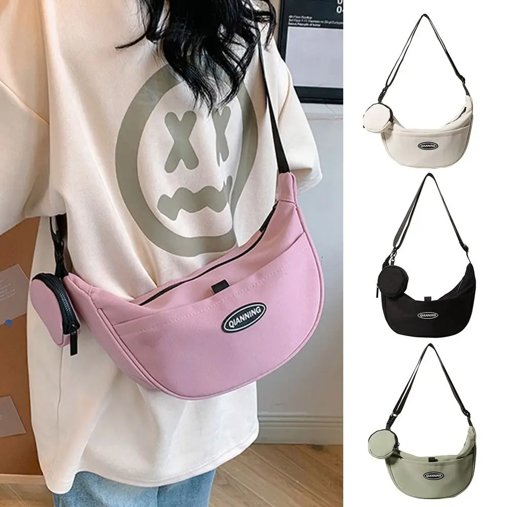 

Large Capacity Shoulder Bag Casual All-Match Simple Harajuku Style College Handbag Women's Hobos Bag