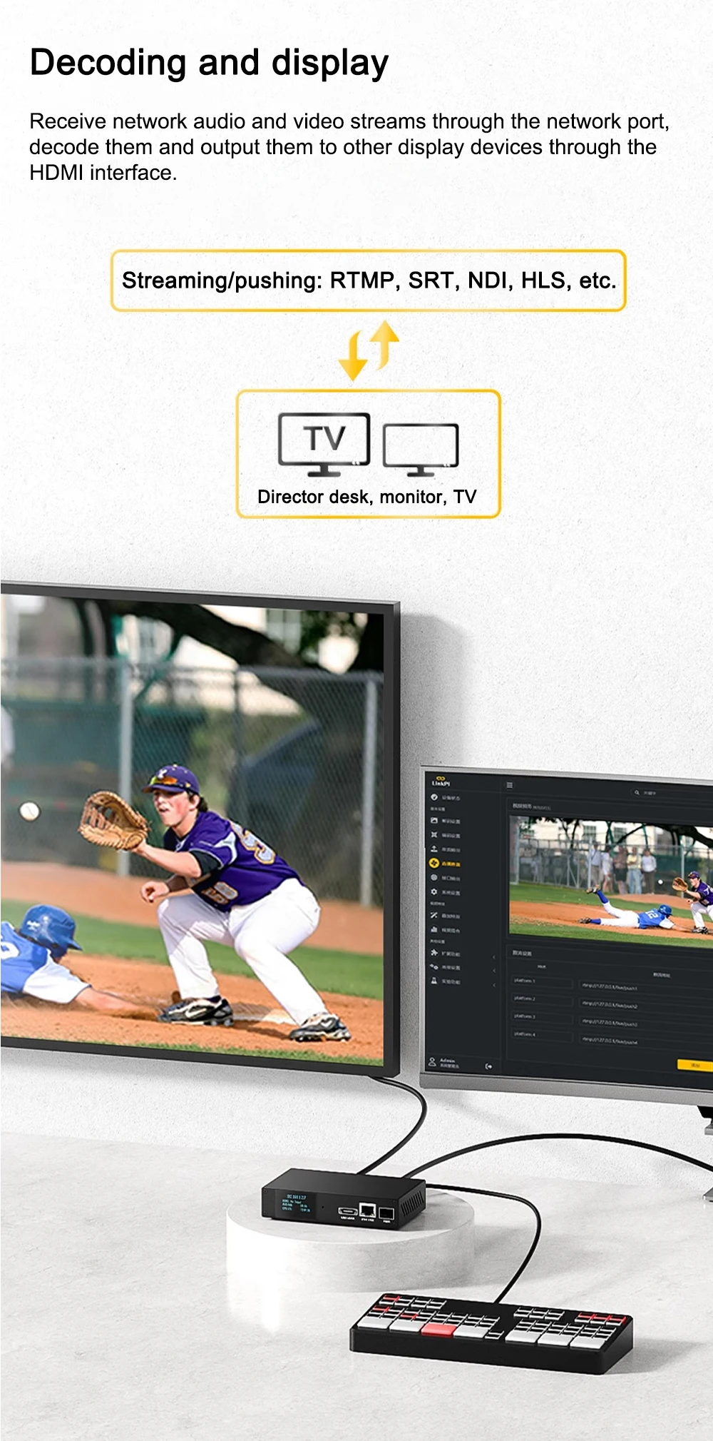 Link Pi REC1 4K HDMI Video Codec 22AP10 SOC HDMI Screen Recorder Encoder 4KP60 D