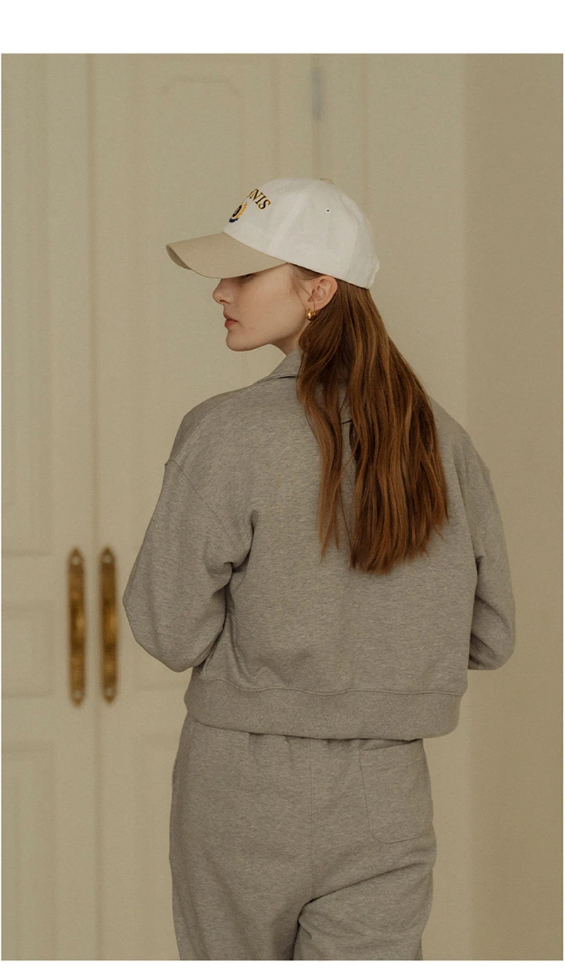 Autumn Winter Cotton Sets For Women 2 Pieces Long Sleeve Zipper Up Hoodies + Pants Set Womens Sweat Suit Sets Jogger Tracksuit