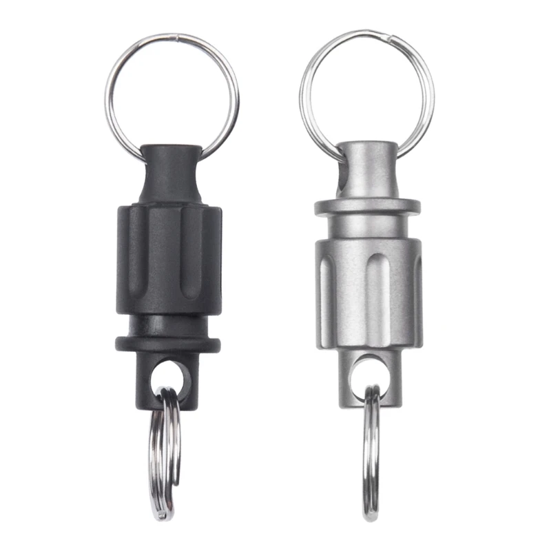 

Titanium Alloy Quick Release Open Keychain Universal Rotary Buckle Convenient Detachable Keyring Quick Hangs Buckle G99D