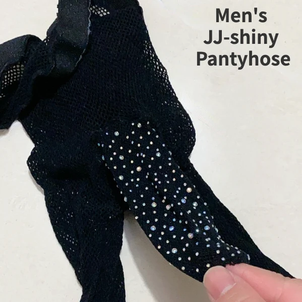 Men's JJ-shiny Pantyhose sparkling cover-up JJ Sexy Man Underwear Bodystockings Gentlemen Fishnet Legging Clubwear Man's Tights