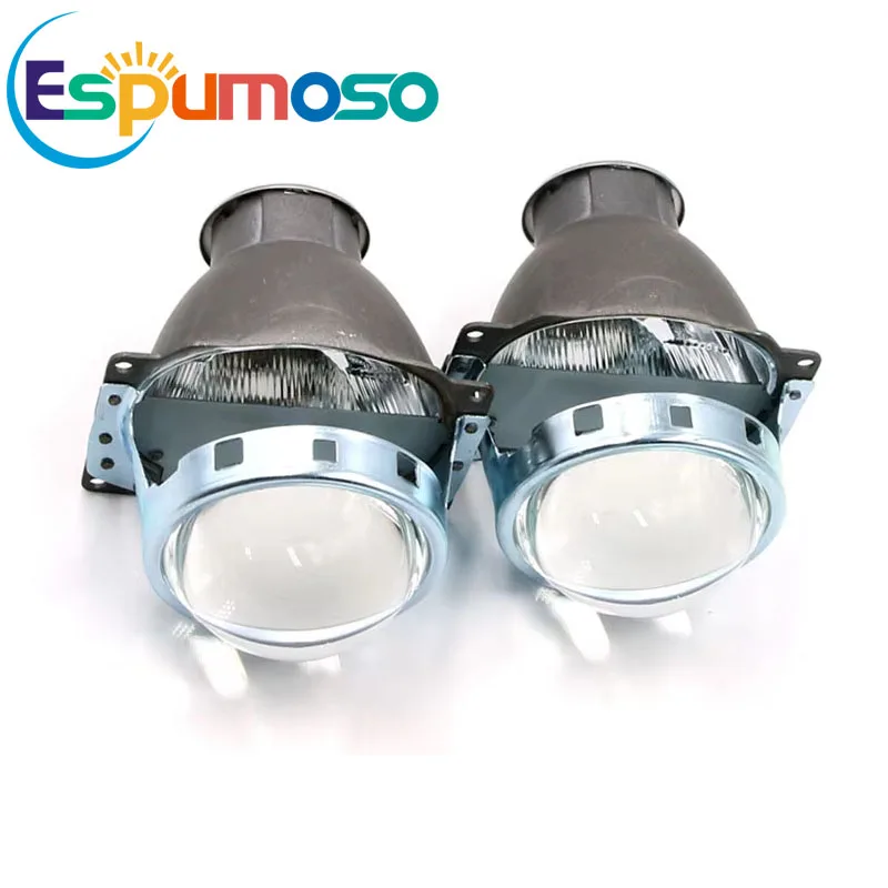 3인치 1/2개입 바이 LED 프로젝터 자동차 헤드라이트 개조 키트 단일 전구 LEN 프로젝터 렌즈 램프 상향등/하향등 헬라 3R G5용