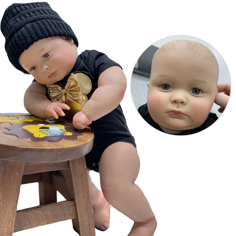 24 Inch Cute Fat Boy Realistic Rebirth Doll Girl Doll Open Eyes To Send Children's Companion Toy the 9 inch thunis n9 amoi q90 rainbow h91kncmd903s lcd screen to send