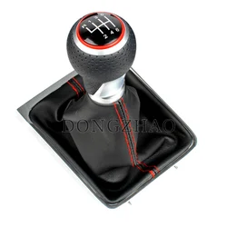6 Speed Car Gear Stick Shift Knob Leather Boot For VW Passat B6 3C R36 TDI TFSI TSI 2006 2007 2008 2009 2010 2011 Carstyling