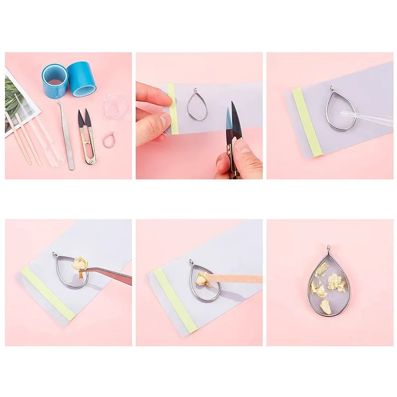 Jewelry Making Supplies 1/3 Roll 5M Seamless Tapes Metal Hollow Frame Epoxy UV Resin Pendant Mold Craft Open Bezel Setting DIY Jewelry Making Tool