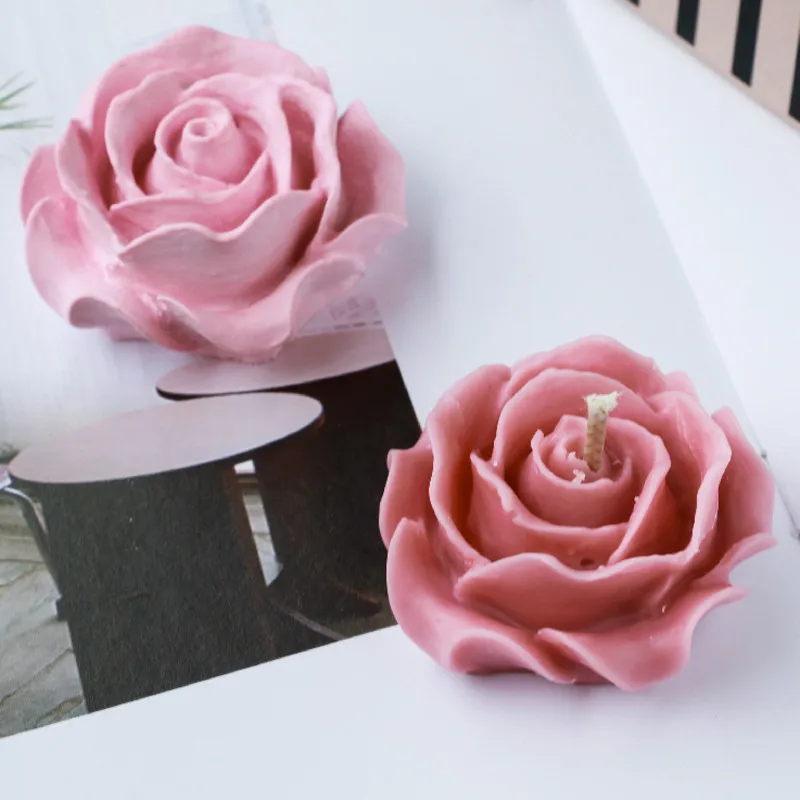 Silicone Candle Molds 3d Rose Form For Candles Making Diy Handmade Supplies Tool Flower Rose Shape Cake Soap Silicone Mold