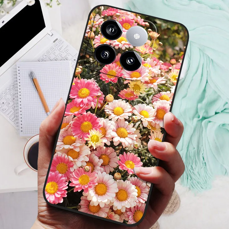 Marble Soft Silicone Shockproof TPU Phone Case with Cute Printing Design
