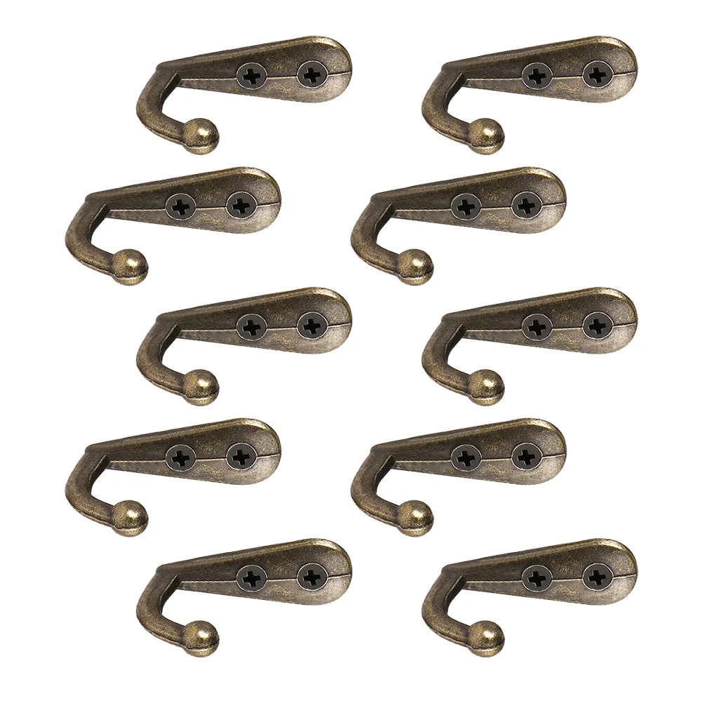 

12 PCS Hook Hooks Coat Hanger Wrought Iron European Style Mounted Door