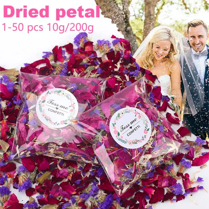 100% Natural Wedding Confetti Dried Flower Petals Pop Wedding And Party  Decoration Biodegradable Rose Petal