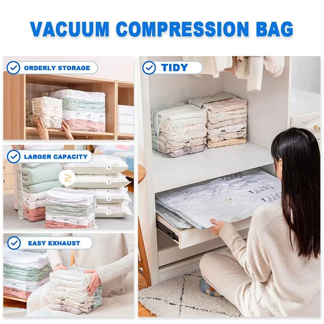 Cube Vacuum Storage Bag Comforter Blanket Clothes Bedding Organizer Closet Space  Saver Vacuum Seal Bag Large Compressed Bag - AliExpress