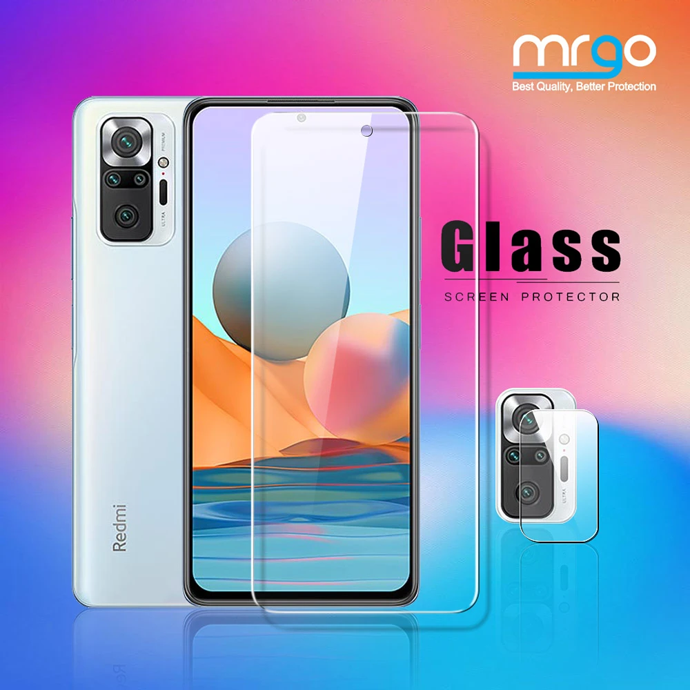 Screen Protector for Xiaomi Redmi Note 10 Pro Glass 8 Protective Glass 9 for Redmi Note 9 Pro Glass Note 8 9s for Redmi 10 9t 9c phone glass protector