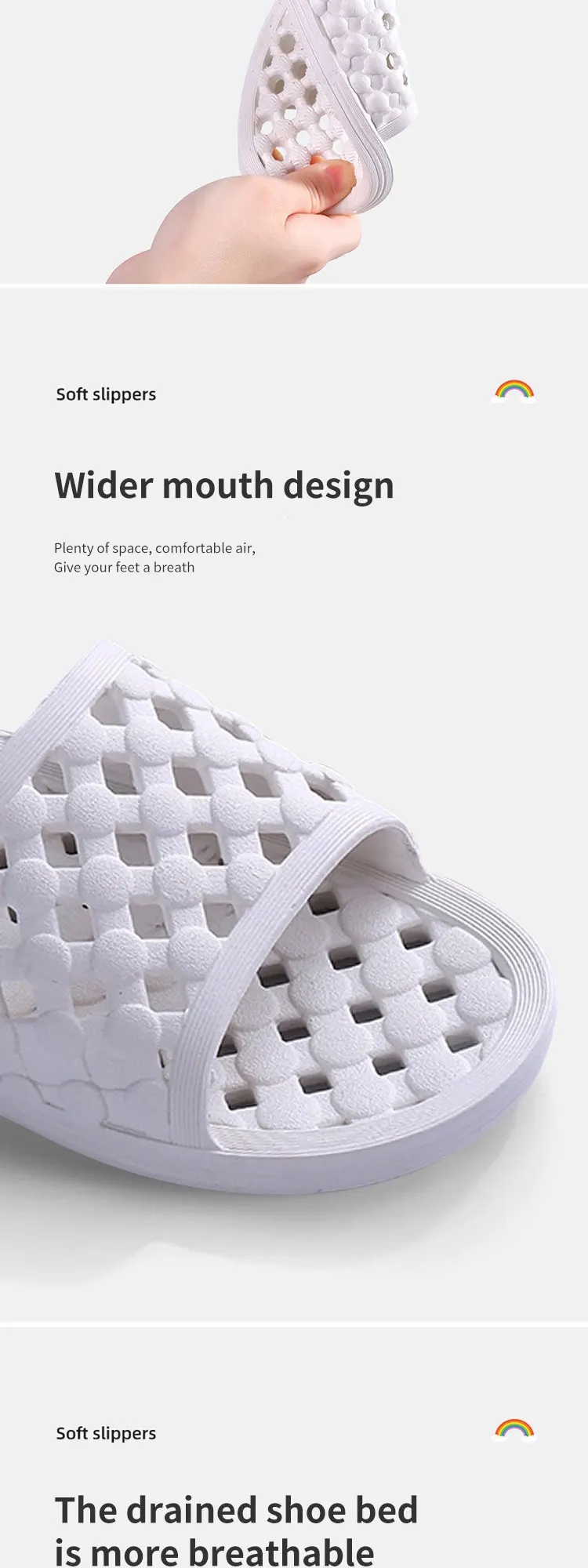 Men's Bathroom Non-slip Flip Flops Bath Slippers Indoor Home Summer Soft Comfortable Couple Family Flat Shoes Hotel Sandals