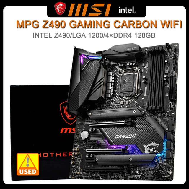 MSI – carte mère MPG Z490, wi-fi LGA 1200, DDR4, 128 go, PCI-E 3.0