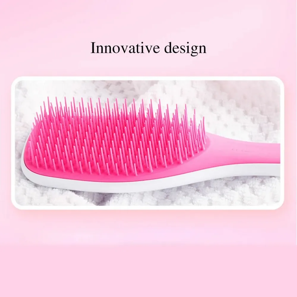 Scalp Massage Comb Beauty Hair Massager Hair Brushes Not Knotted Tangle Detangle Shower Portable Magic Handle Hair Combs 3