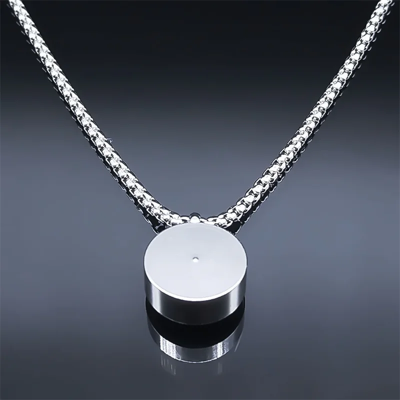 Trendige Kompass-Anhänger-Halskette für Damen/Herren, Edelstahl, silberfarben, Halsketten, Weihnachtsgeschenke, Schmuck, Colar Feminino – Detail 5