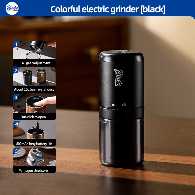 مطحنة قهوة كهربائية من BINCOO قابلة للشحن عبر USB-...
